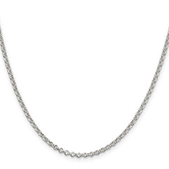 Sterling Silver 16 Polished Rolo Chain Necklace for Women
