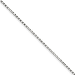 Sterling Silver 2.25mm Flat Rope Chain