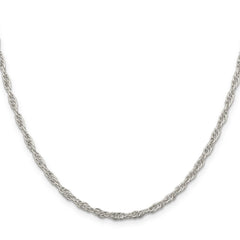 Sophia Jewelers Sterling Silver Polished Rope Chain 16 Women's Necklace