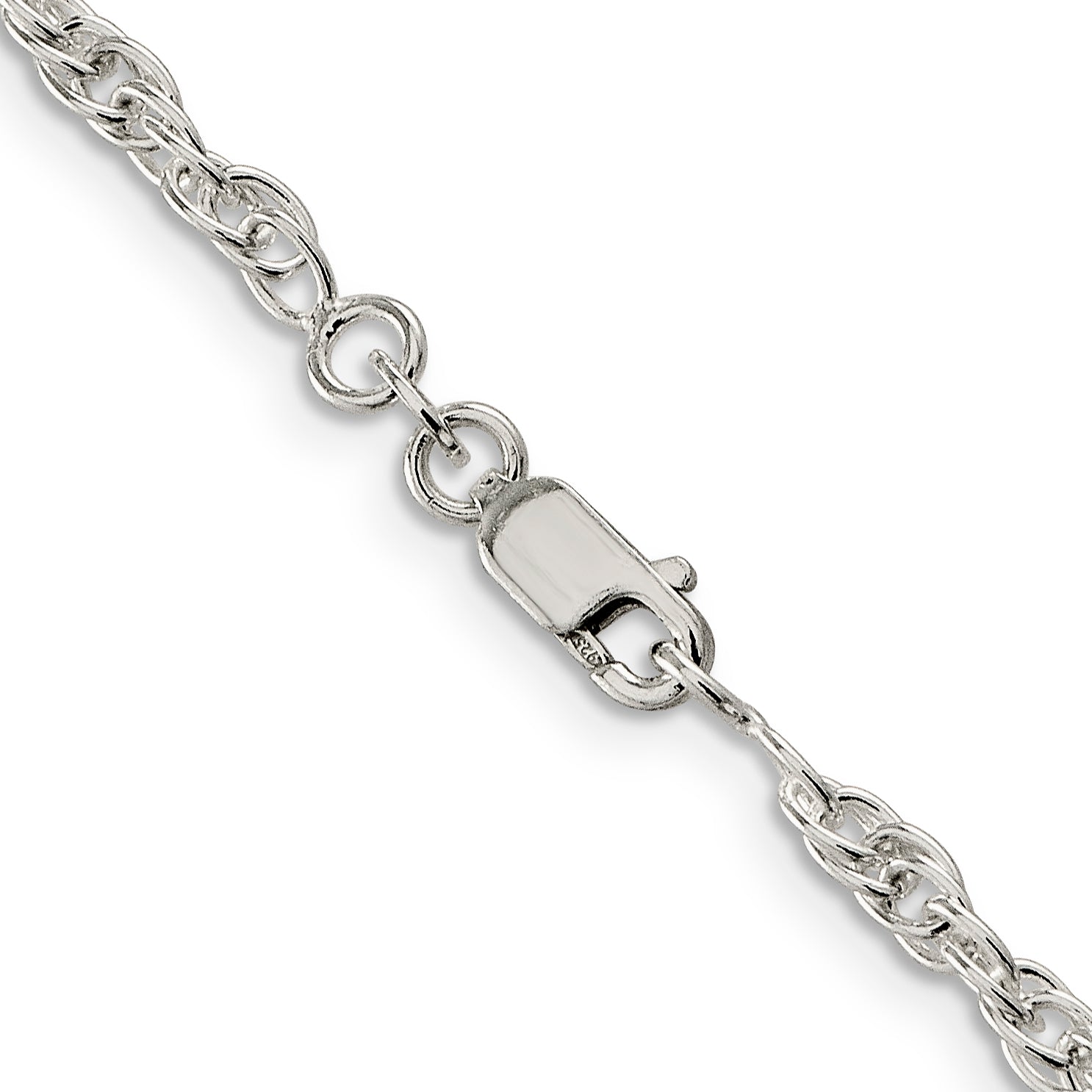 Sophia Jewelers Sterling Silver Polished Rope Chain 16 Women's Necklace