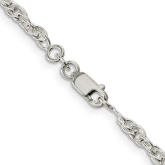 Sophia Jewelers Sterling Silver Polished Rope Chain 16 Women's Necklace