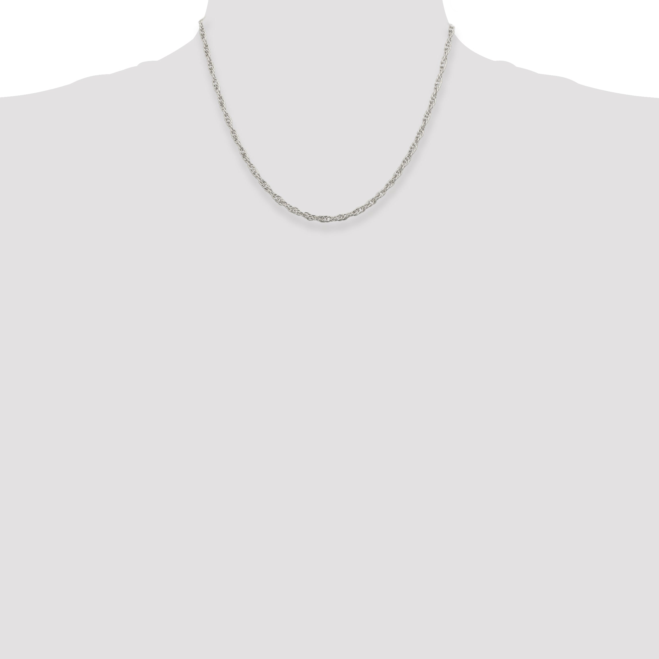 Sophia Jewelers Sterling Silver Polished Rope Chain 16 Women's Necklace
