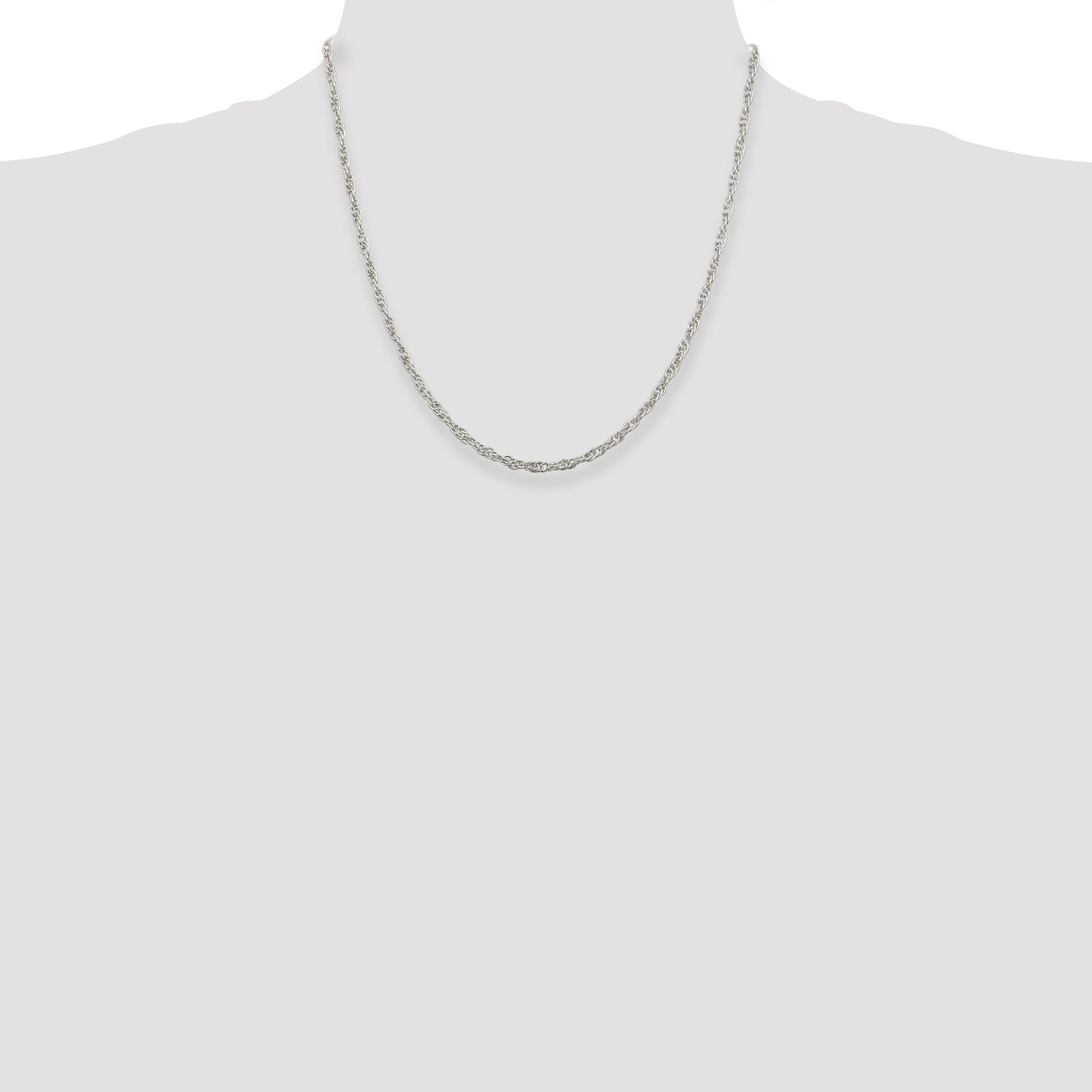 Sophia Jewelers Sterling Silver Polished Rope Chain 16 Women's Necklace