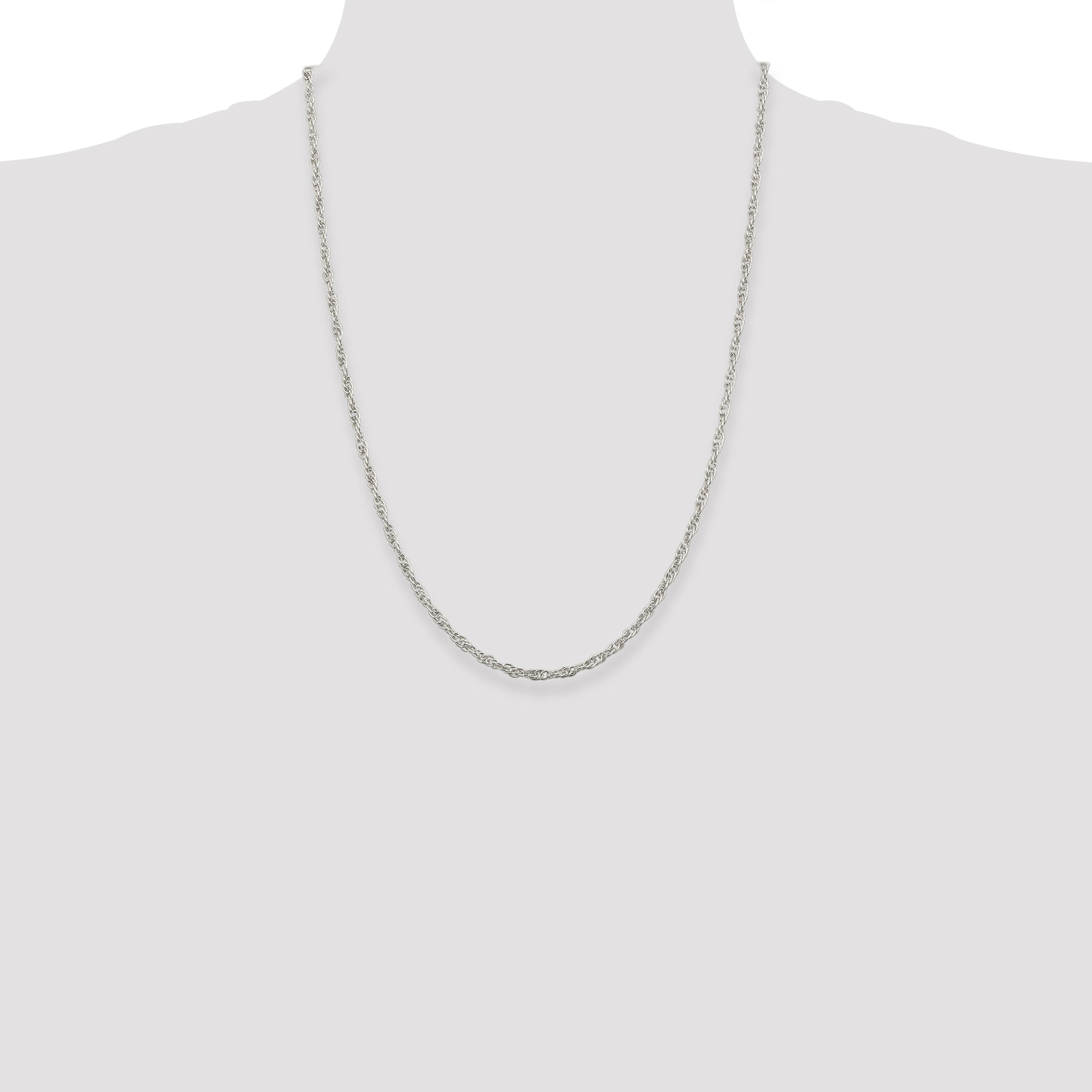 Sophia Jewelers Sterling Silver Polished Rope Chain 16 Women's Necklace