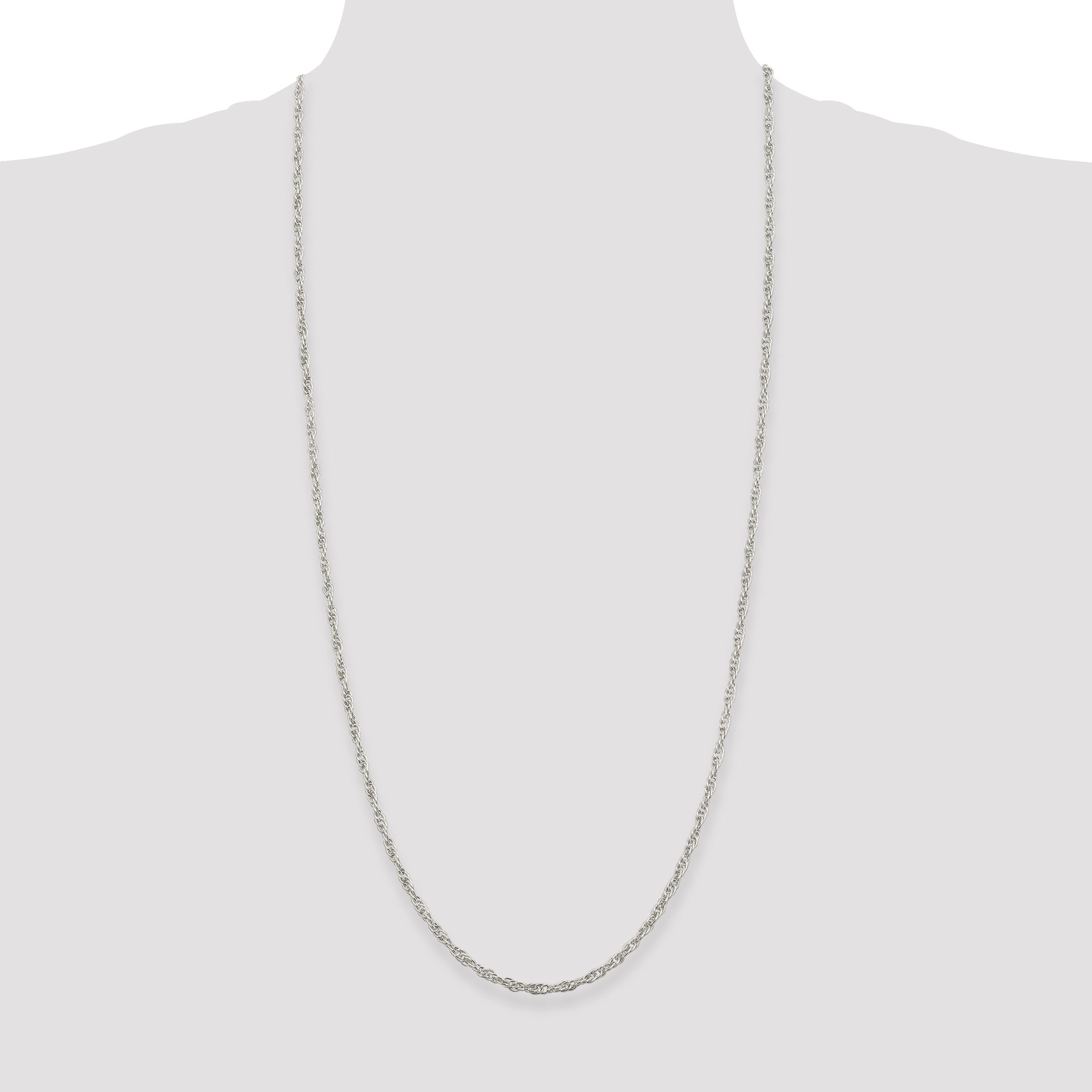Sophia Jewelers Sterling Silver Polished Rope Chain 16 Women's Necklace