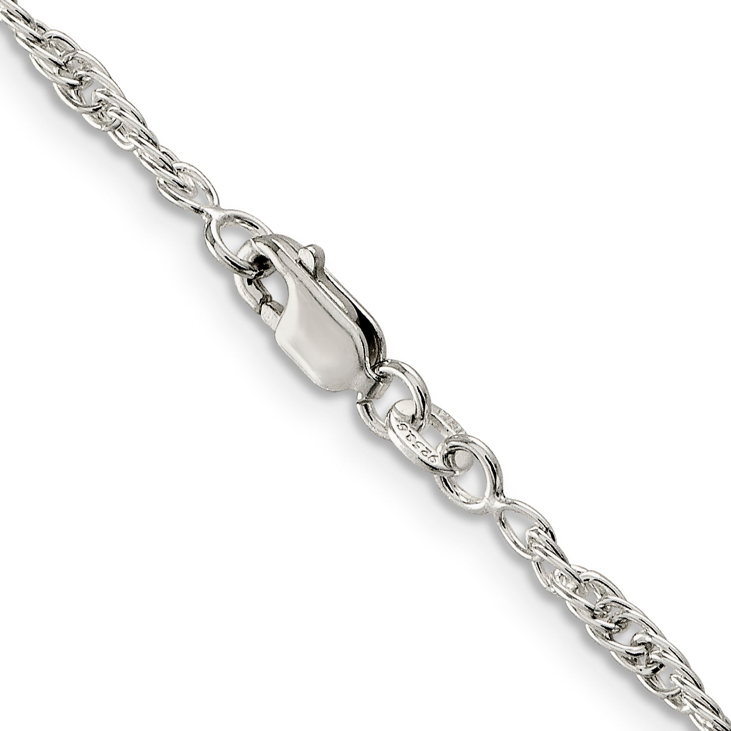 Sophia Jewelers 925 Sterling Silver Rope Chain Necklace 16 Polished Finish