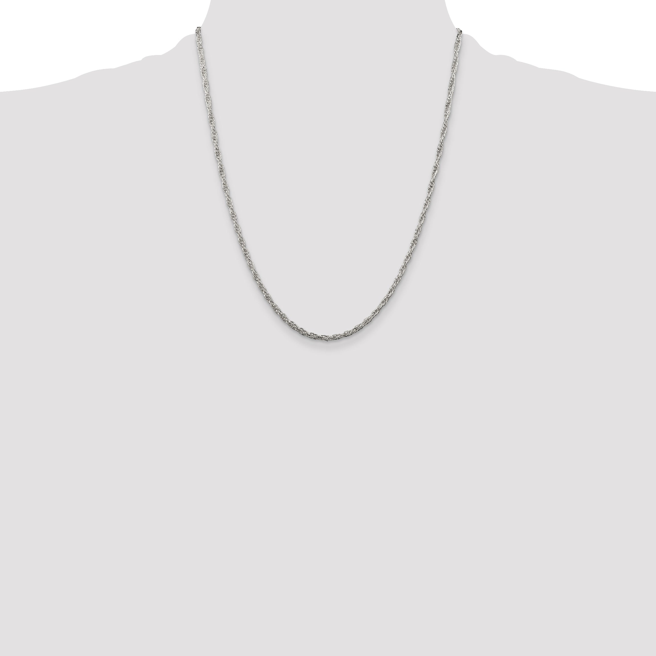 Sophia Jewelers 925 Sterling Silver Rope Chain Necklace 16 Polished Finish