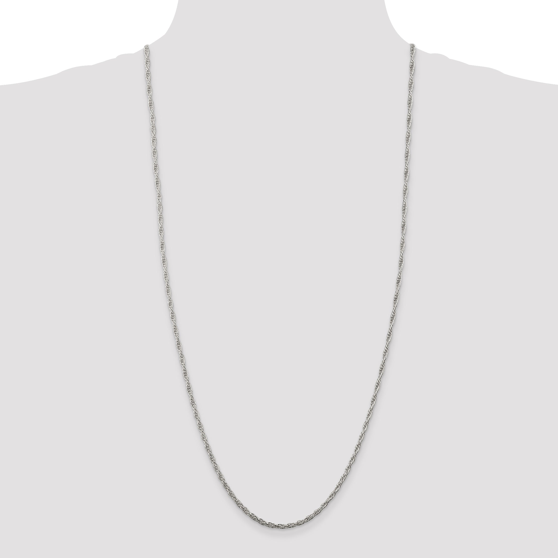 Sophia Jewelers 925 Sterling Silver Rope Chain Necklace 16 Polished Finish