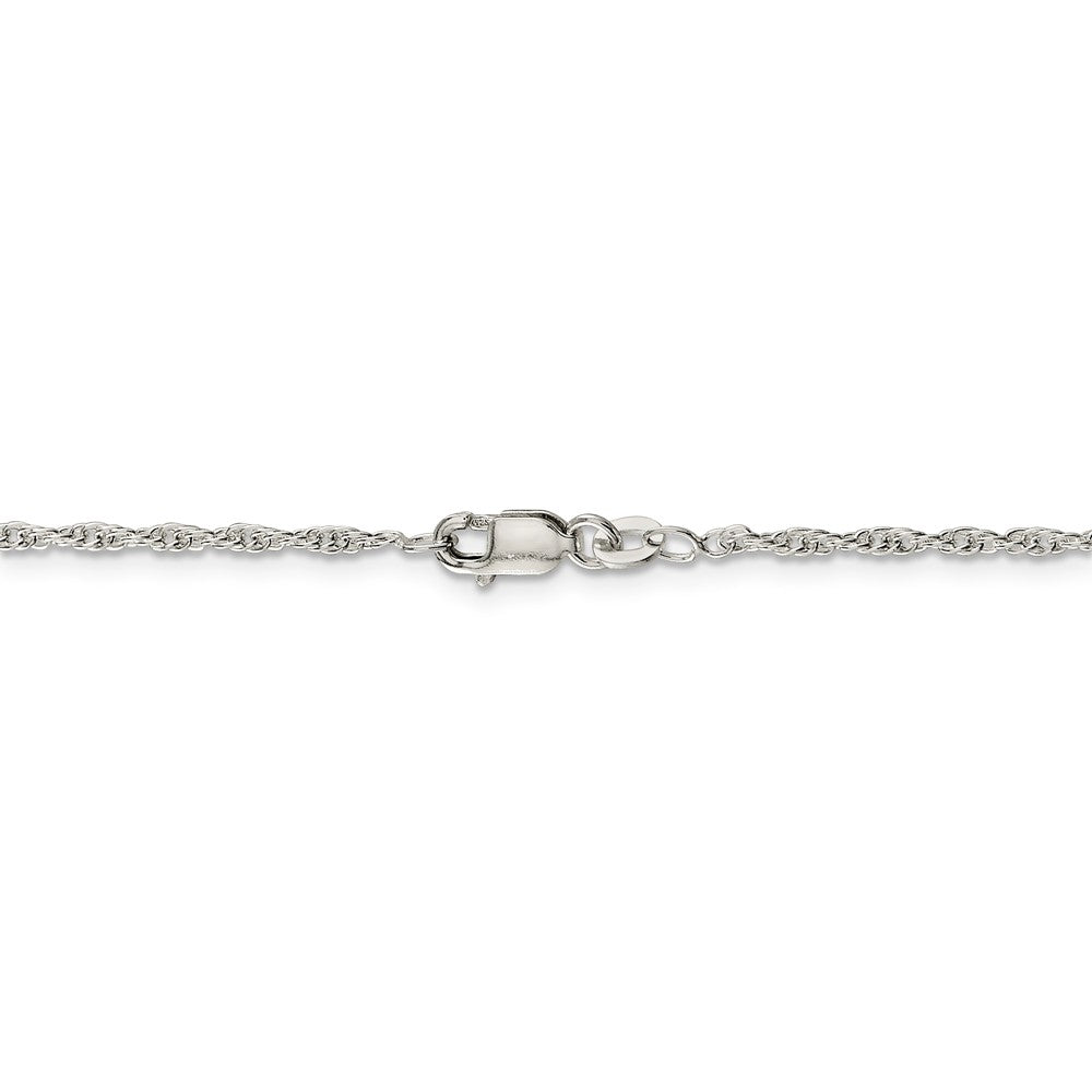 Sophia Jewelers Solid 925 Sterling Silver Polished Rope Chain Necklace