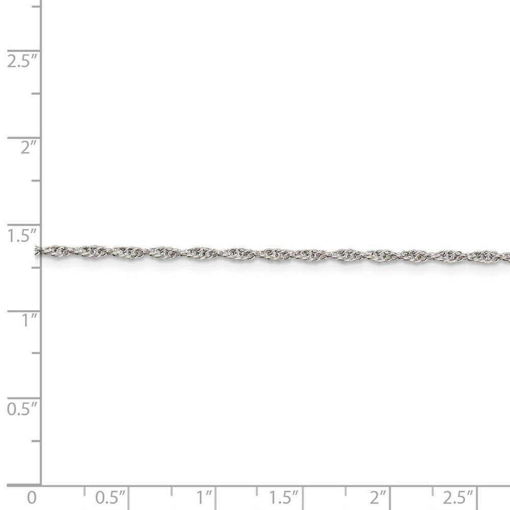 Sophia Jewelers Solid 925 Sterling Silver Polished Rope Chain Necklace