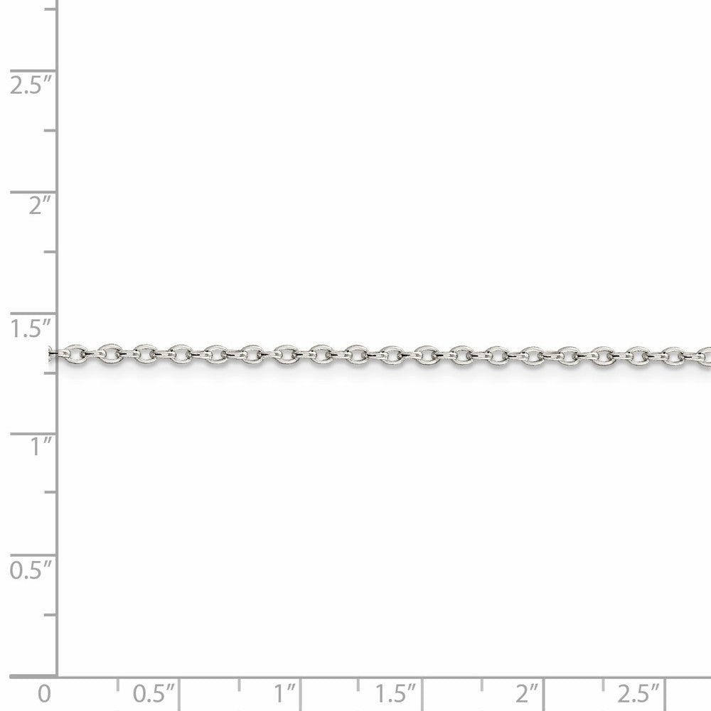 Sterling Silver 2mm Long Link Rolo Chain