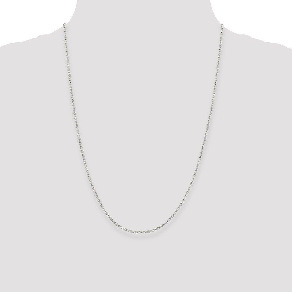 Sterling Silver 2mm Long Link Rolo Chain