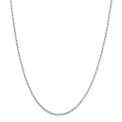 Sterling Silver 2mm Long Link Rolo Chain