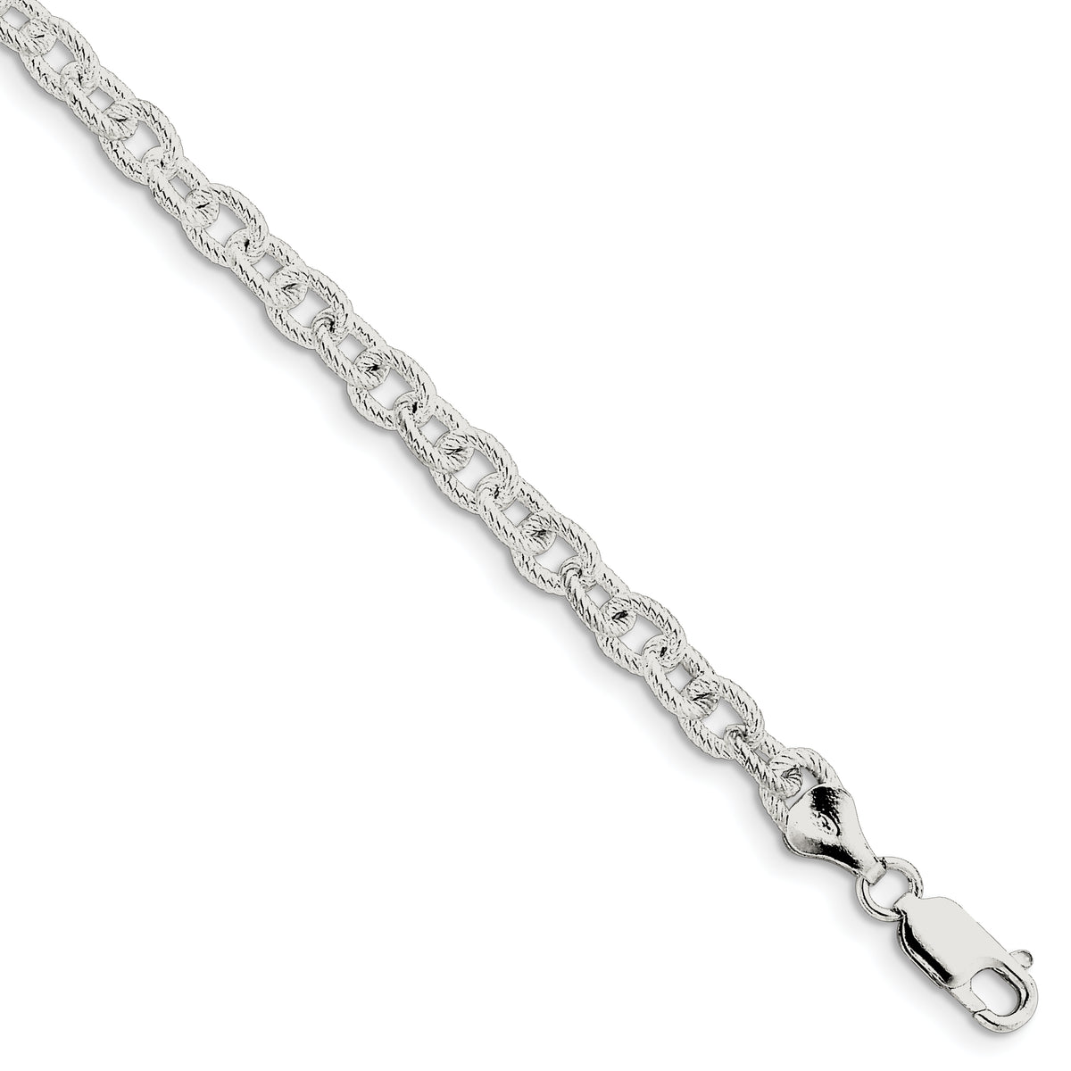 Sterling Silver 6.25mm Fancy Rolo Chain