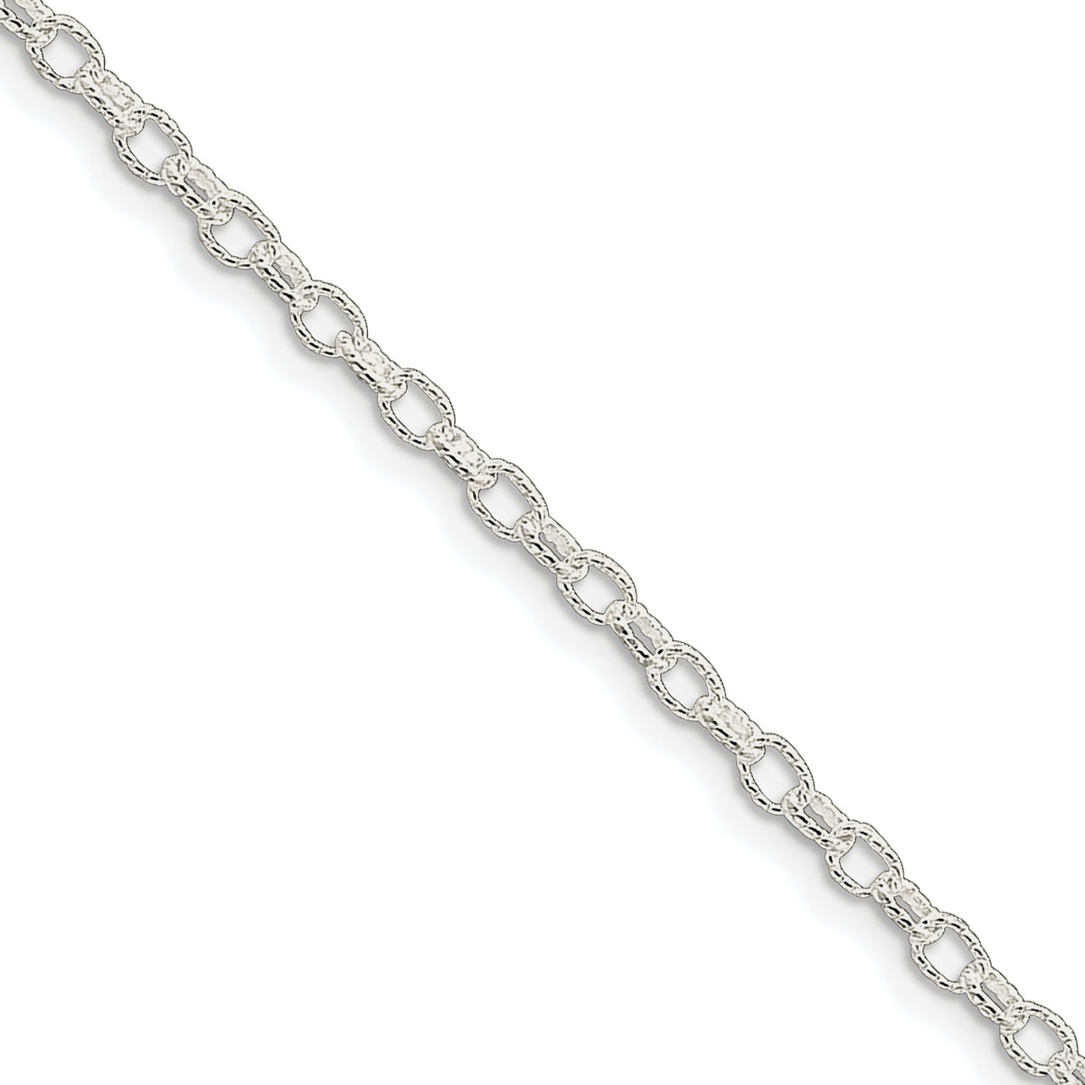 Sterling Silver 3.75mm Fancy Rolo Chain