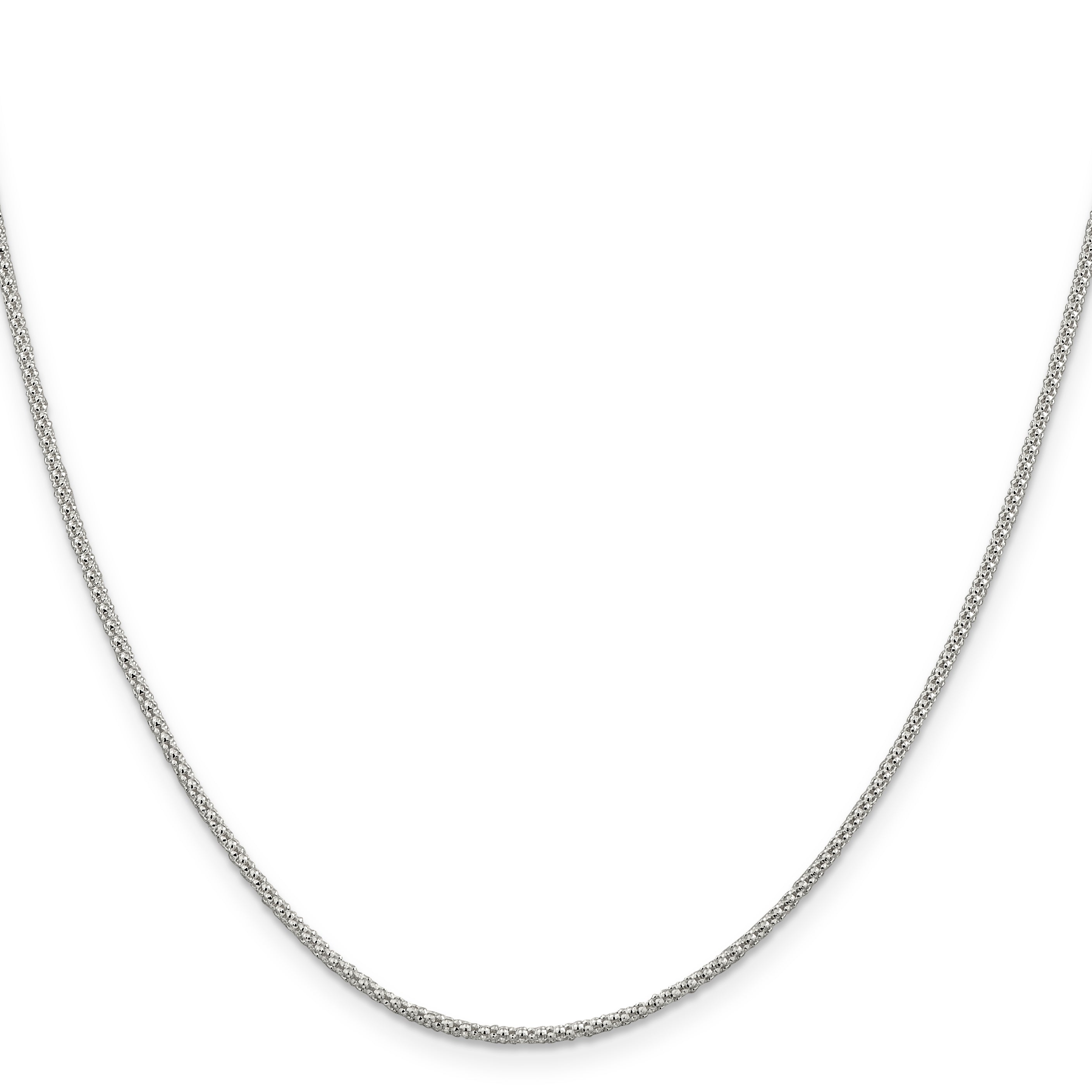 Sterling Silver 925 Polished Corona Chain Necklace for Women
