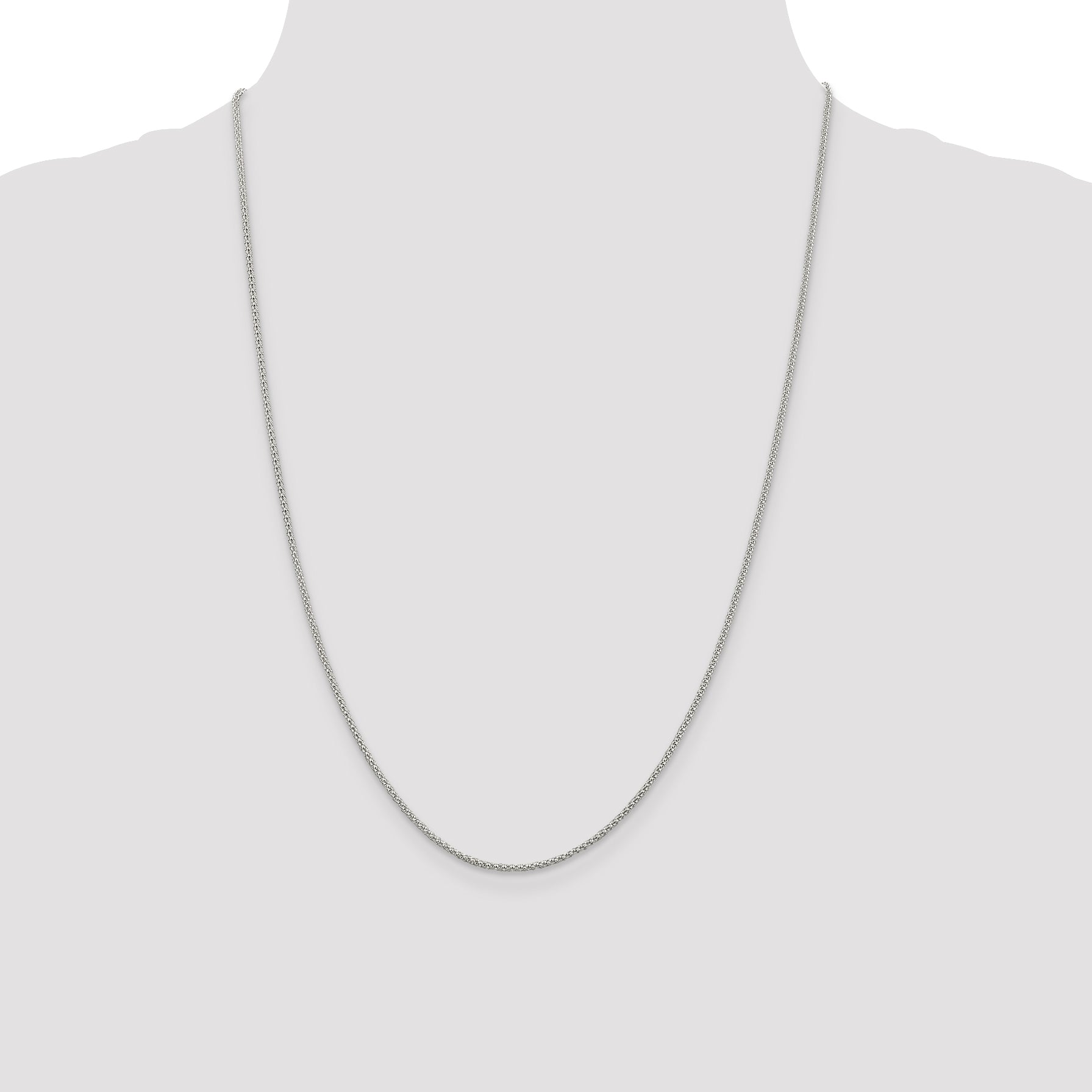 Sterling Silver 925 Polished Corona Chain Necklace for Women