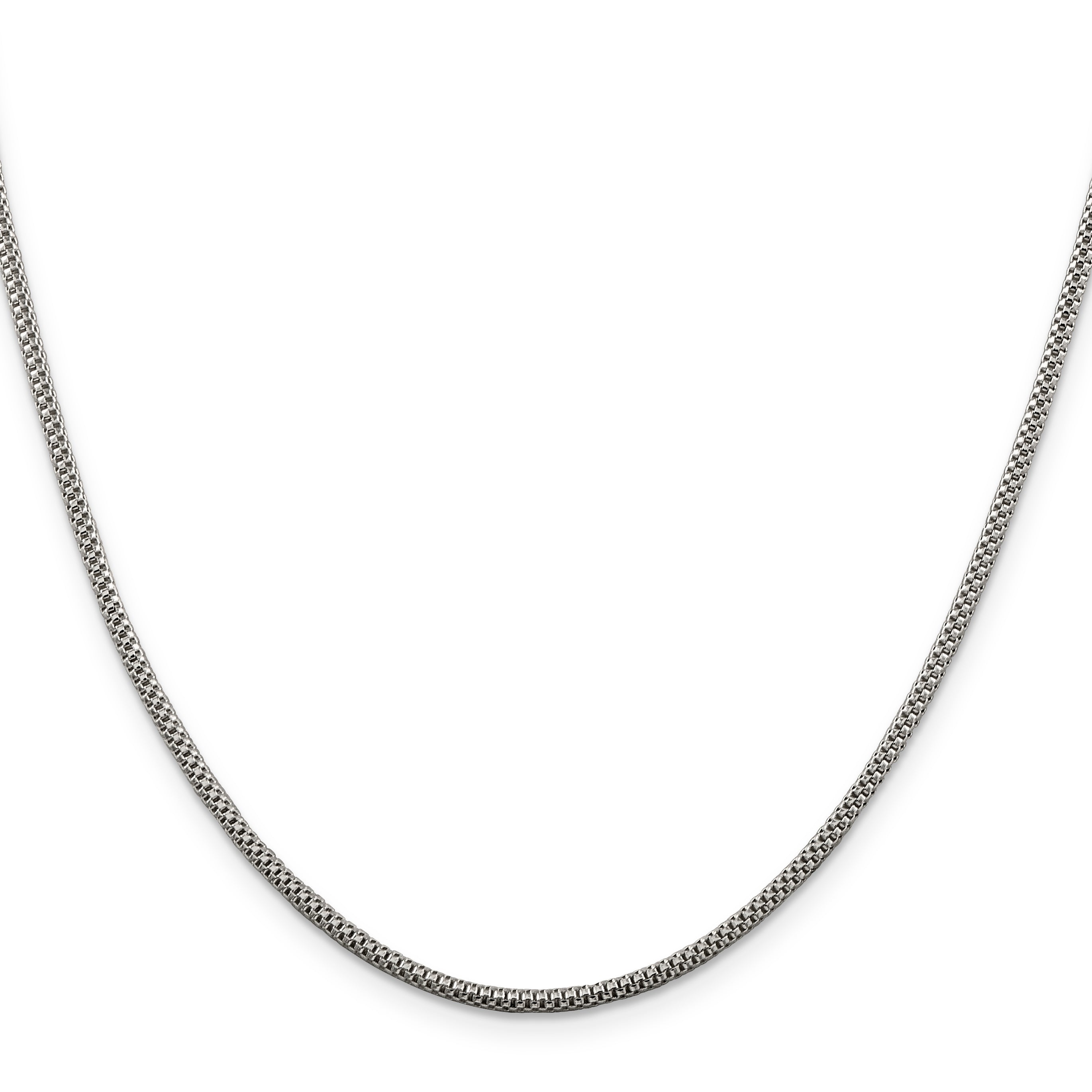 Sophia Jewelers: Polished Sterling Silver Corona Chain Necklace for Women
