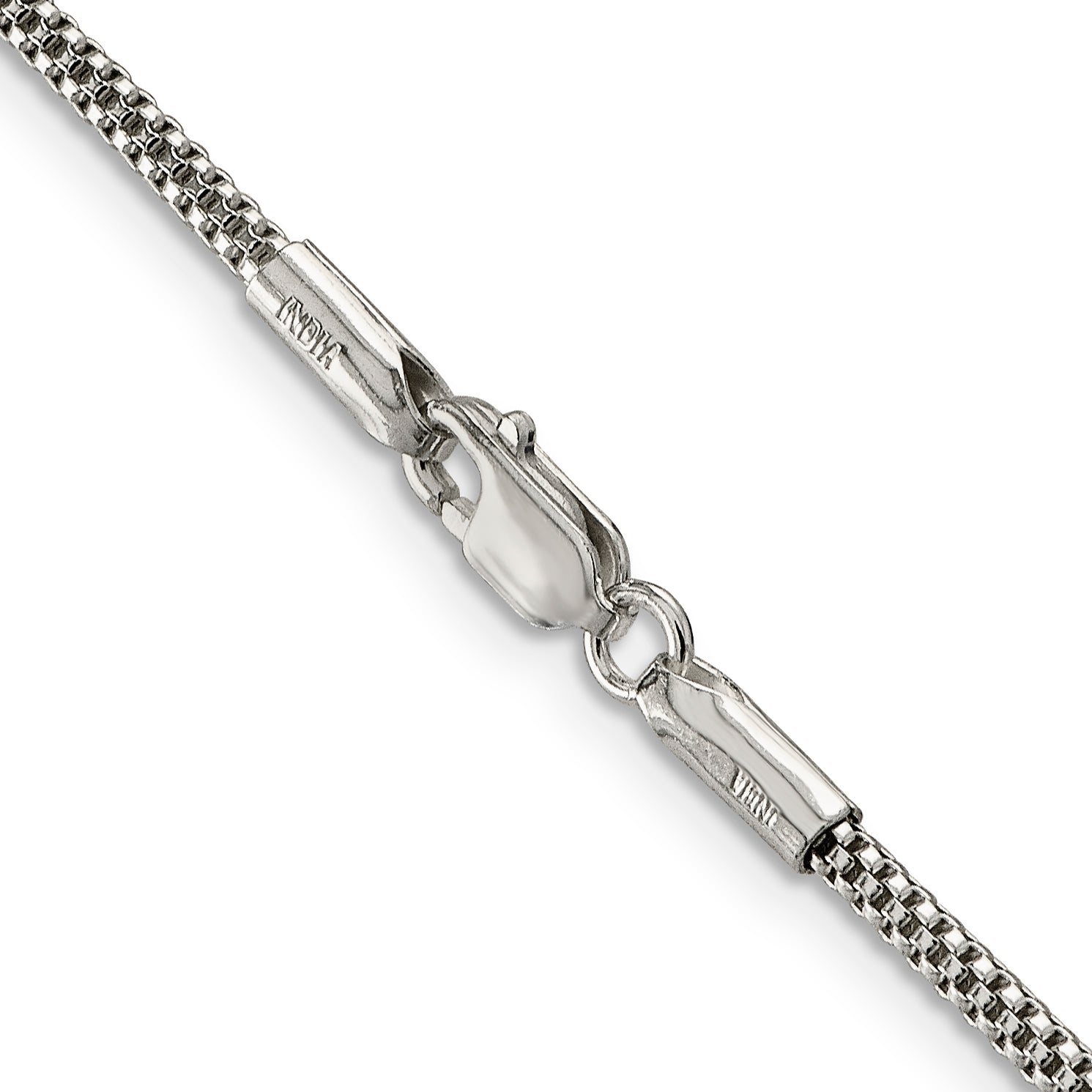 Sophia Jewelers: Polished Sterling Silver Corona Chain Necklace for Women