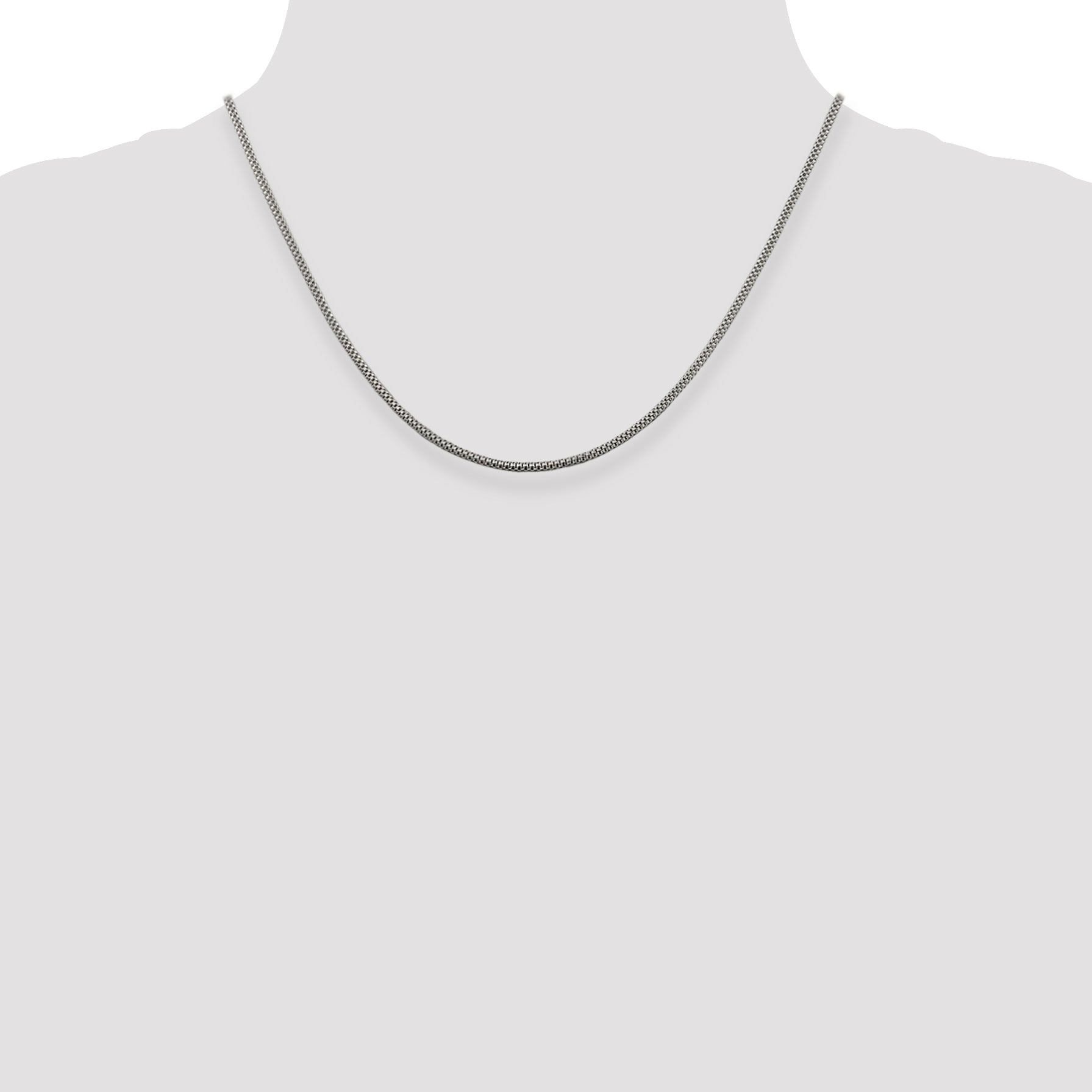 Sophia Jewelers: Polished Sterling Silver Corona Chain Necklace for Women