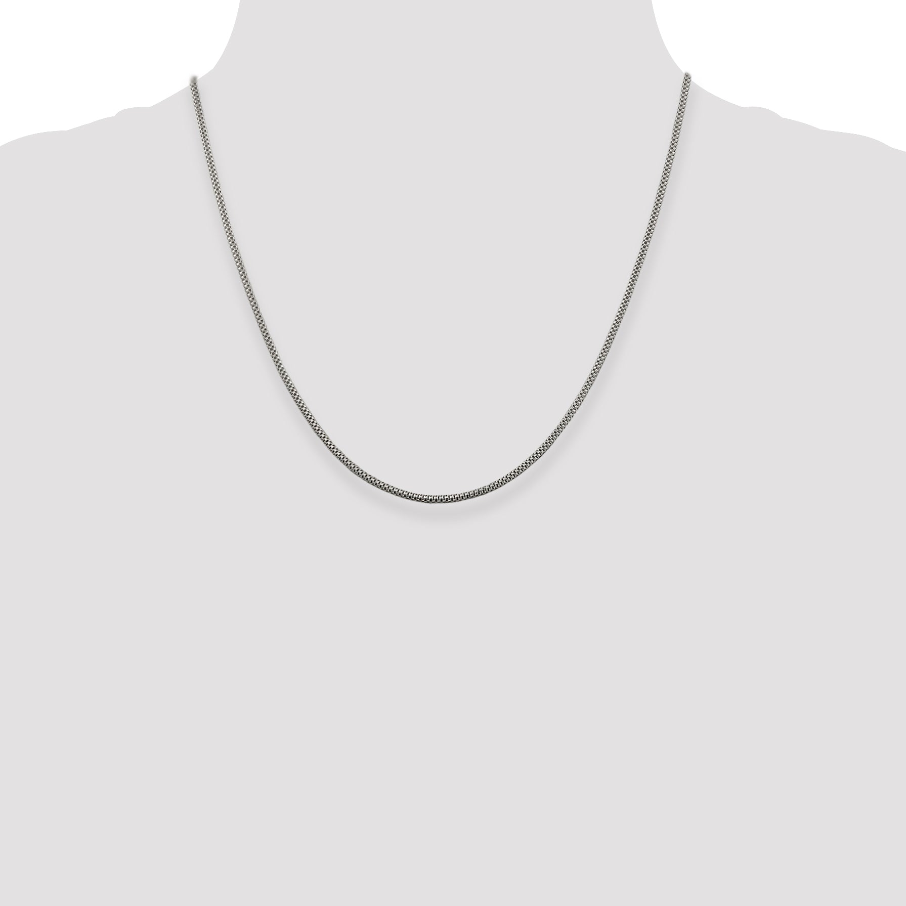 Sophia Jewelers: Polished Sterling Silver Corona Chain Necklace for Women