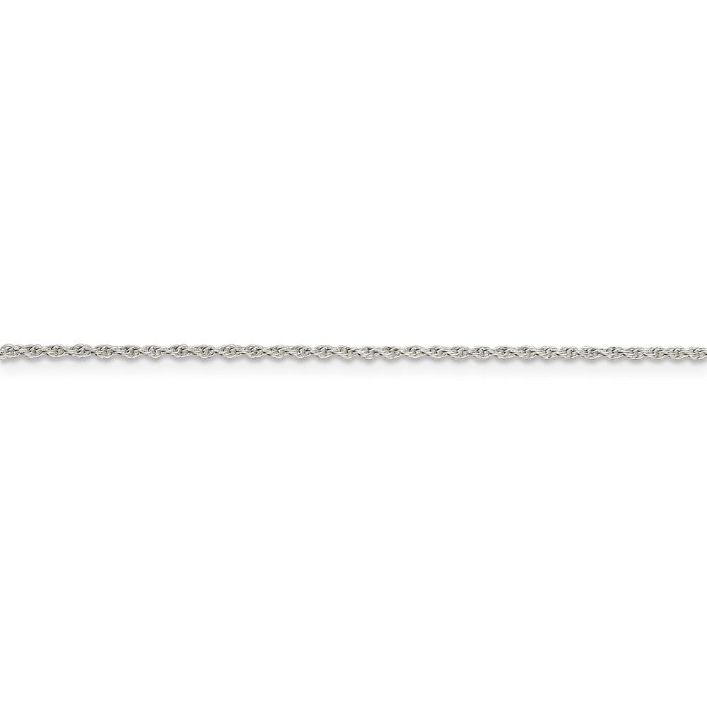 Sterling Silver 925 Polished Rope Chain Necklace 18" Elegant Unisex Design