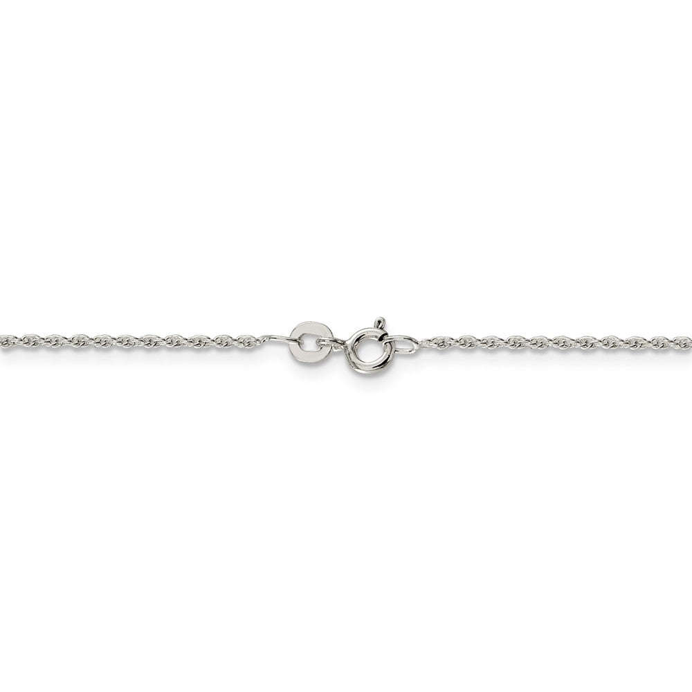 Sterling Silver 925 Polished Rope Chain Necklace 18" Elegant Unisex Design