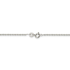 Sterling Silver 925 Polished Rope Chain Necklace 18" Elegant Unisex Design