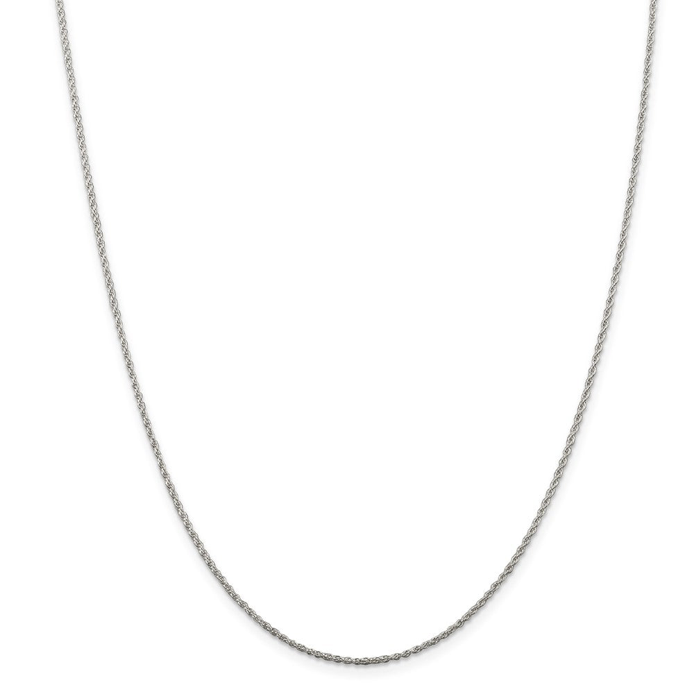 Sterling Silver 925 Polished Rope Chain Necklace 18" Elegant Unisex Design