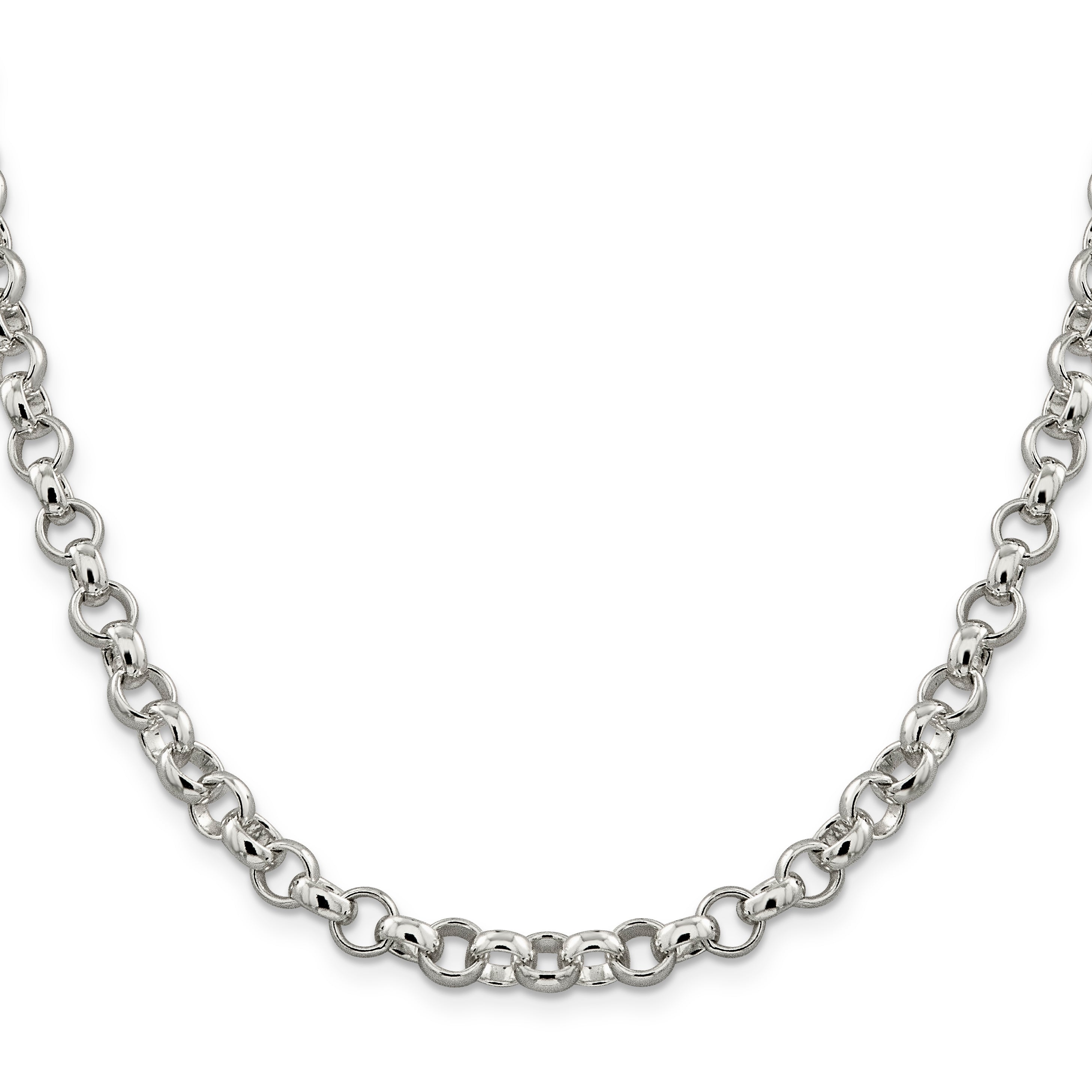 Sophia Jewelers 925 Sterling Silver Polished Handmade 16 Women's Rolo Chain Necklace