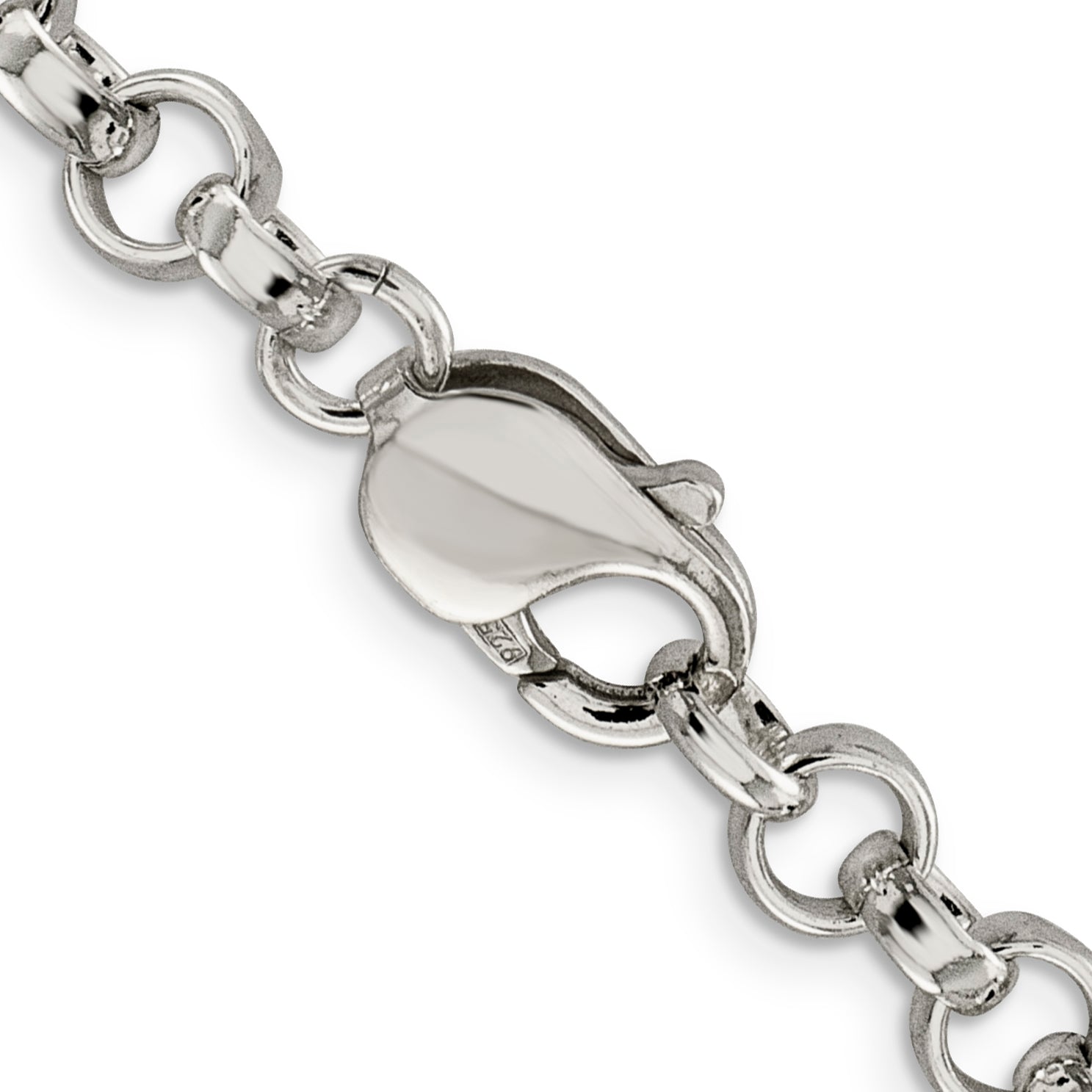 Sophia Jewelers 925 Sterling Silver Polished Handmade 16 Women's Rolo Chain Necklace
