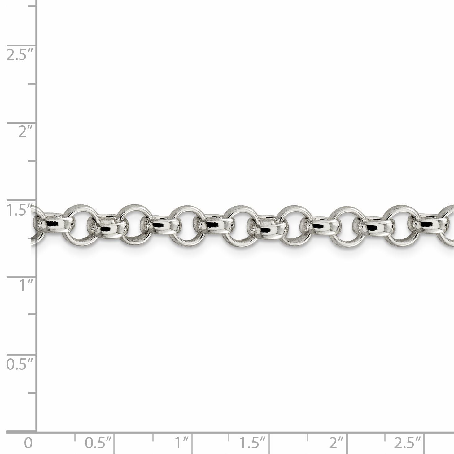 Sophia Jewelers 925 Sterling Silver Polished Handmade 16 Women's Rolo Chain Necklace