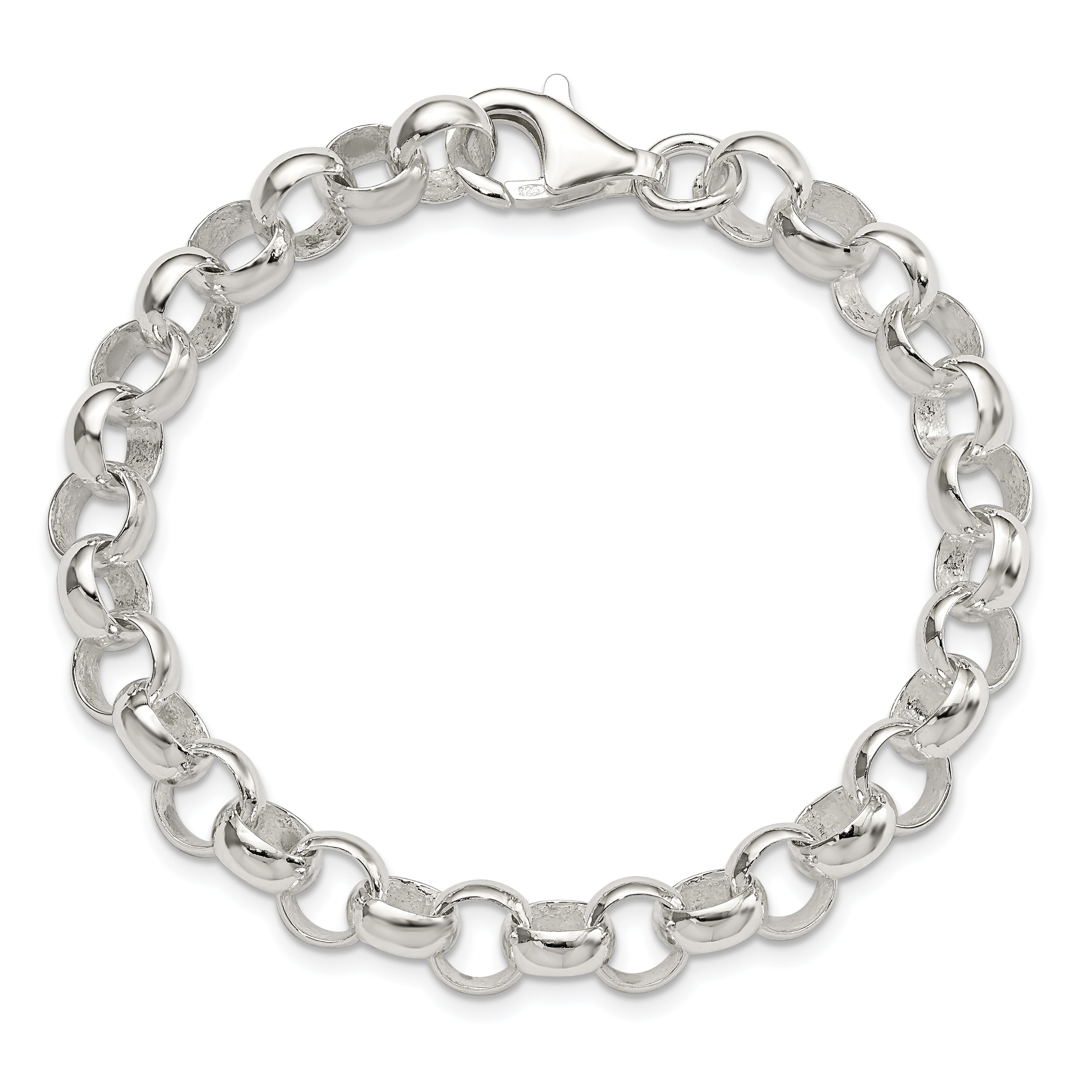Sterling Silver 8.00mm Belcher Light Bracelet - 7.5