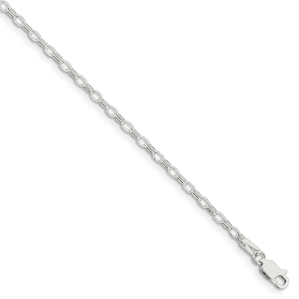 Sterling Silver 2.5mm Oval Rolo Bracelet