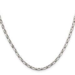 Sterling Silver 925 Polished Rolo Chain Necklace for Elegant Wear