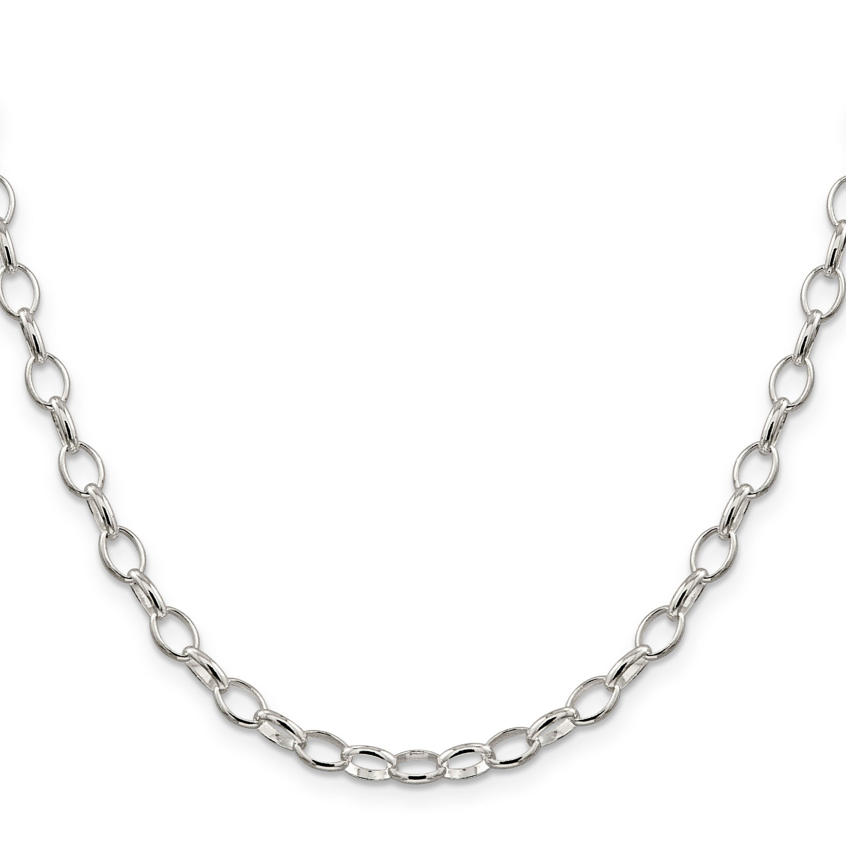 Sterling Silver 5mm Fancy Rolo Chain - 16