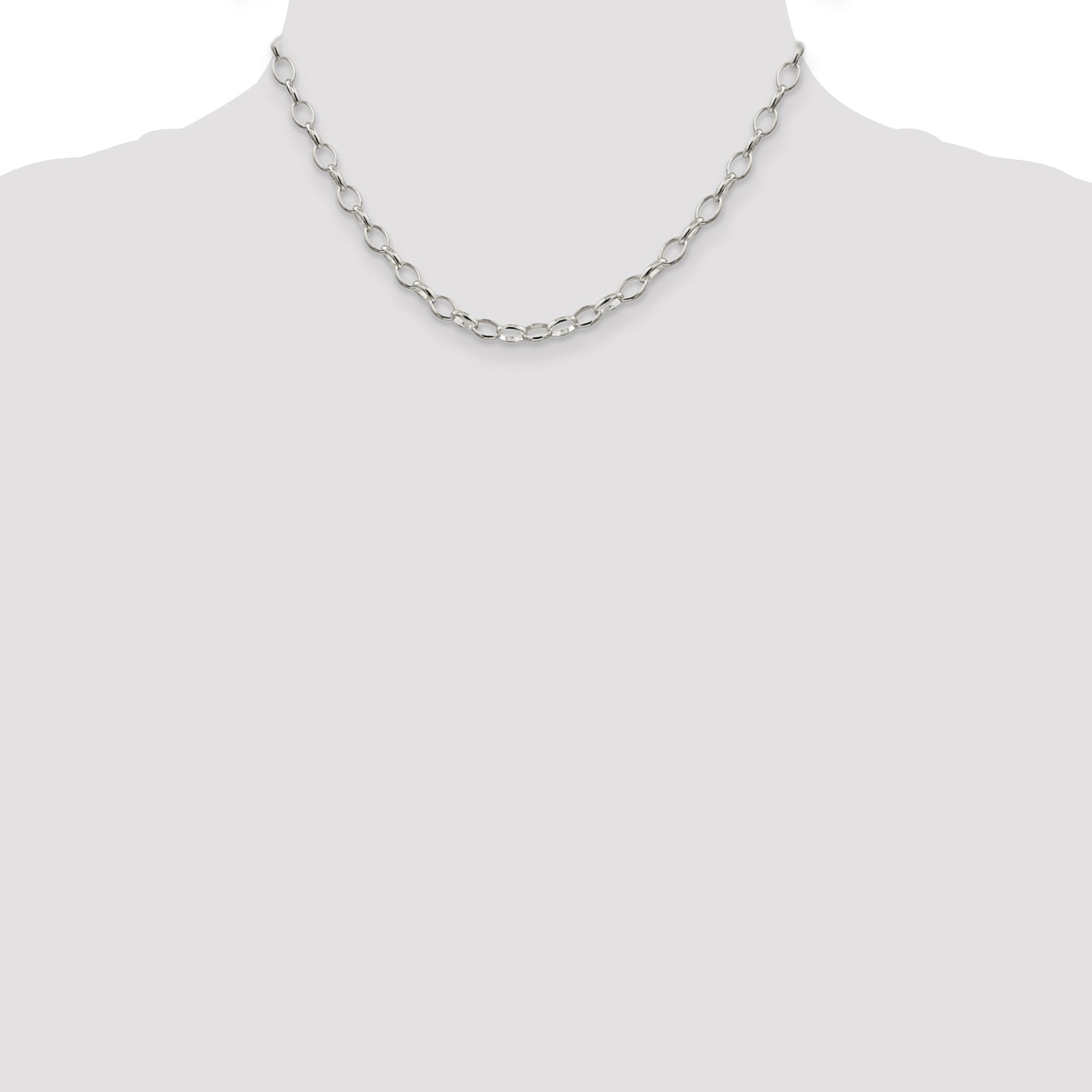 Sterling Silver 5mm Fancy Rolo Chain - 16