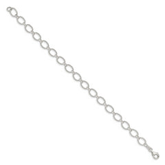 Sterling Silver 6.1mm Fancy Patterned Rolo Chain - 7