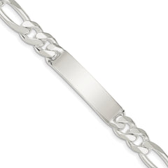 Sterling Silver Figaro ID Bracelet