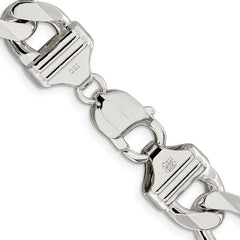 Sophia Jewelers Men's Polished Sterling Silver Figaro Chain Necklace 20 Inch