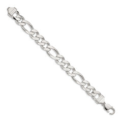 Sterling Silver 13.5mm Figaro Chain