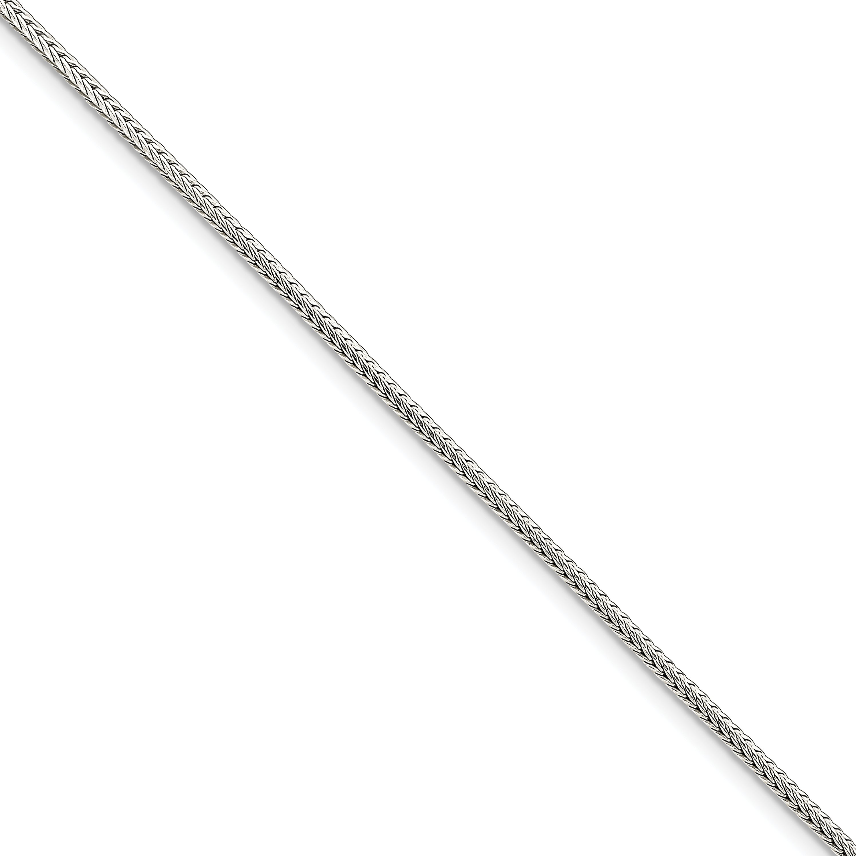 Sterling Silver 2mm Diamond-cut Round Franco Chain