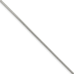 Sterling Silver 2mm Diamond-cut Round Franco Chain