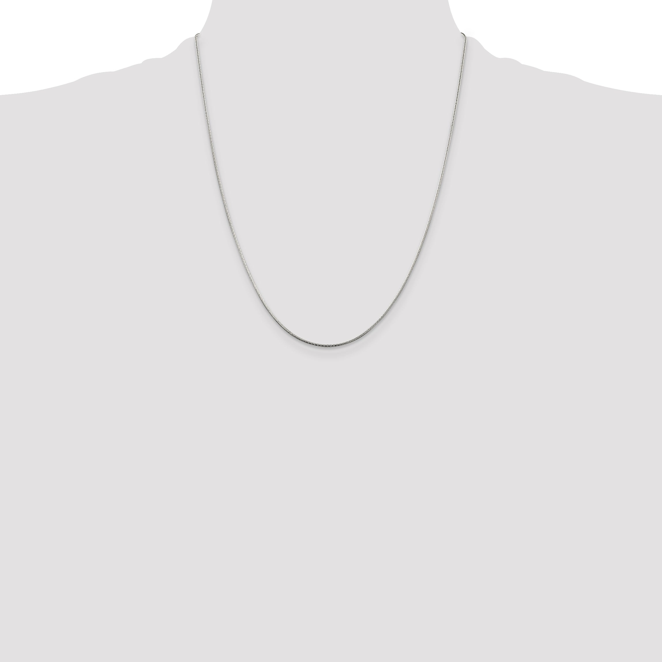 Sterling Silver 1.25mm Diamond-cut Snake Chain