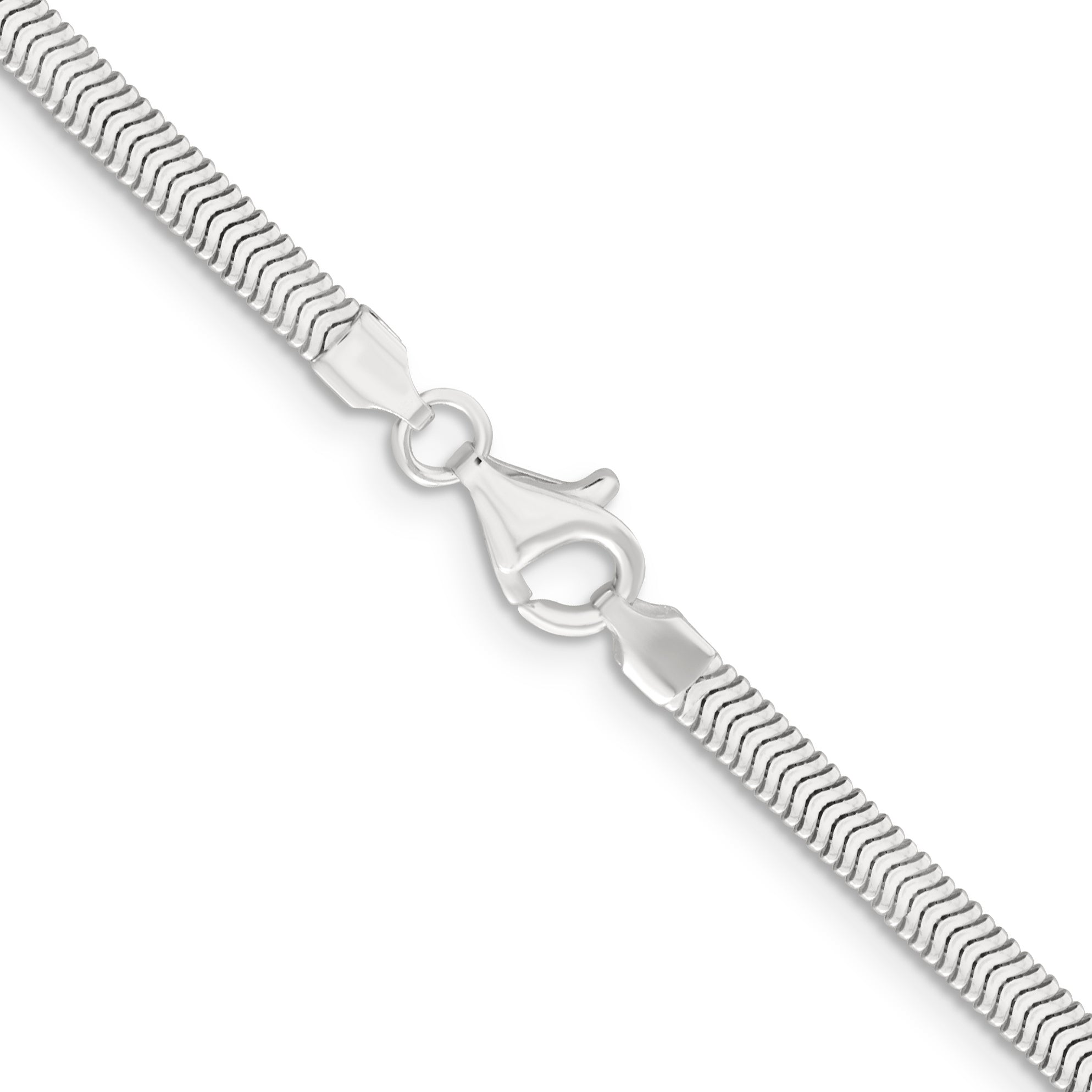Sterling Silver 3.3mm Flat Oval Snake Chain
