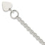 Sterling Silver Engraveable Heart Disc on Fancy Link Toggle Bracelet