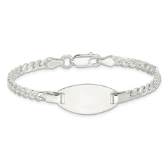 Sterling Silver Childrens 5in Plus 1in Ext ID Bracelet