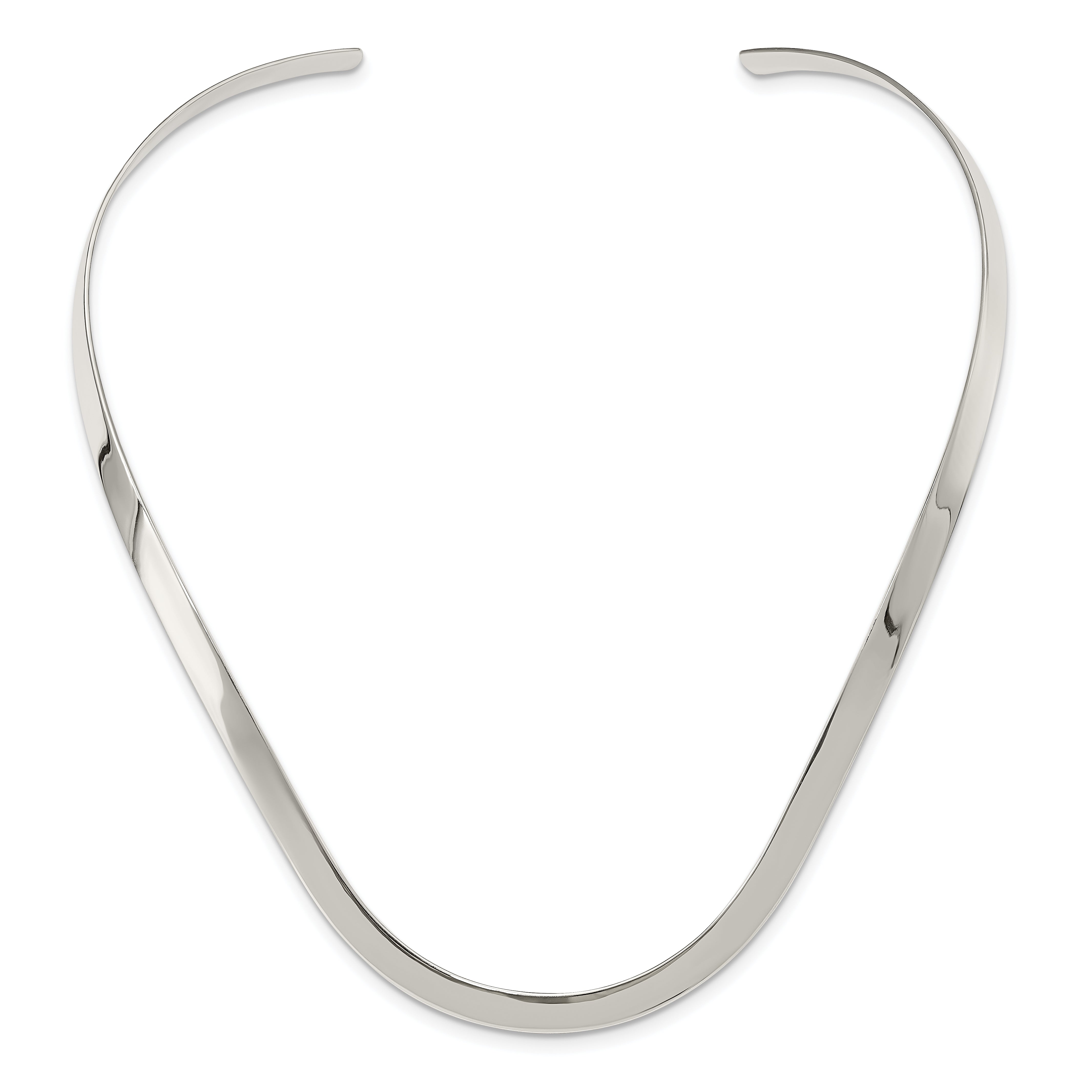 Sophia Jewelers: Elegant 925 Sterling Silver Polished Women's Neck Collar
