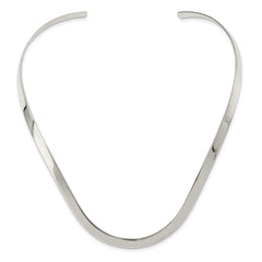 Sophia Jewelers: Elegant 925 Sterling Silver Polished Women's Neck Collar