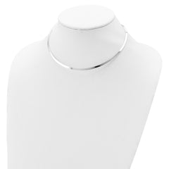 Sterling Silver 925 Women's Polished 3mm Neck Collar Elegant & Solid